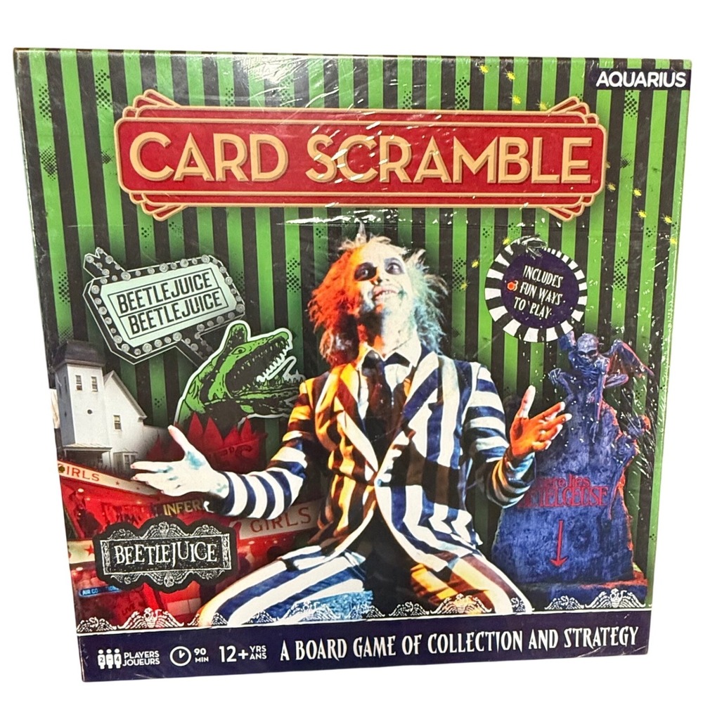 Aquarius Beetlejuice Card Scramble Board‎ Game Collection Strategy